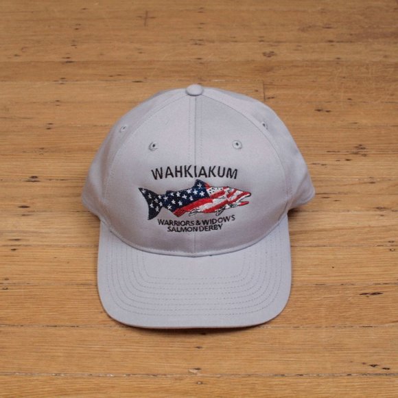 Richardson Hat Mens One Size Gray Salmon Derby Snapback Cap - Picture 1 of 8